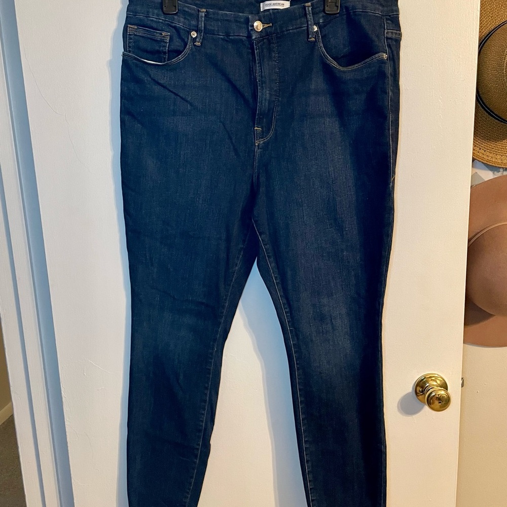 Good American good legs high waist skinny jeans 18